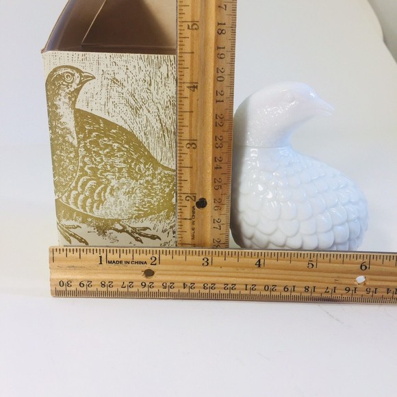 Vintage Avon THE PARTRIDGE Unforgettable Cologne White Glass Partridge UN-Used - Picture 10 of 10